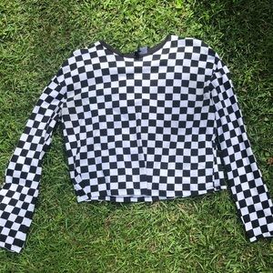 Checkered long sleeve shirt
